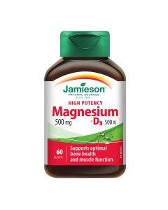 Jamieson Magnezij 500mg + vitamin D3 500 IU tablete 60 tableta