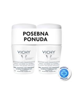 Vichy Déodorant Roll-on za regulaciju znojenja za osjetljivu i depiliranu kožu, 2x50 ml 