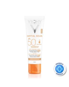 Vichy Capital Soleil Obojena zaštitna krema 3 u 1  protiv tamnih mrlja SPF50 50 ml