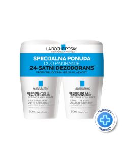La Roche-Posay 24-satni dezodorans*, 2 x 50 ml - PROMO