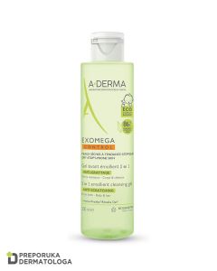 A-Derma Exomega Control emolijentni gel za čišćenje 2u1