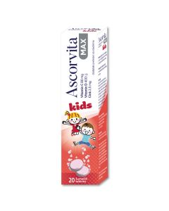 Ascorvita Max Kids, 20 šumećih tableta