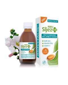 Biovitalis Bijeli sljez plus, sirup za nadraženo grlo, ždrijelo i glasnice, 200 ml