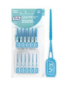 TePe EasyPick Silikonske zubne čačkalice vel. M/L plave, 36 komada