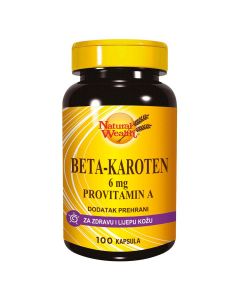 Natural Wealth Beta karoten za zdravu i lijepu kožu, 100 kapsula
