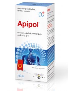Apipol sirup, ublažava kašalj i smanjuje nadražaj grla, 100 ml