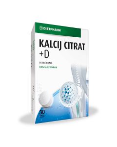 Dietpharm Kalcij citrat + D 30 šumećih tableta