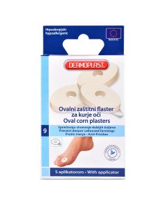 Dermoplast Ovalni zaštitni flaster za kurje oči, 9 flastera