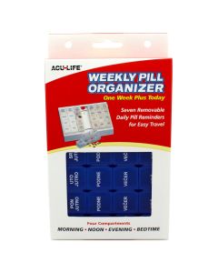 Dozator tjedne terapije. Jutro, popodne, večer