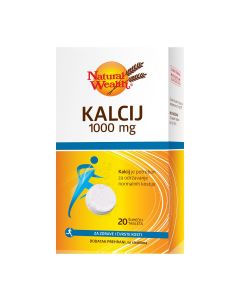 Natural Wealth Kalcij 1000  20 šumećih tableta