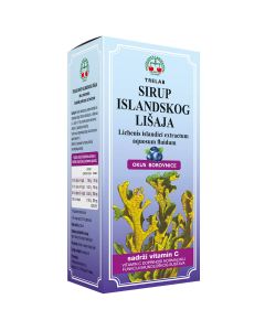 Trelab sirup islandskog lišaja + vitamin C, okus borovnice, 220 ml