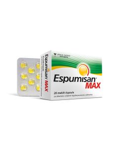 Espumisan MAX  140 mg, meke kapsule za želučano - crijevne tegobe povezane s plinovima, 20 kapsula