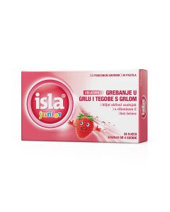 Isla junior pastile za ublažavanje grebanja i tegoba s grlom, za djecu stariju od 4 godine, 20 pastila