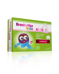 BronhoMax KIDS Pastile za ublažavanje grlobolje i kašlja,  24 pastile
