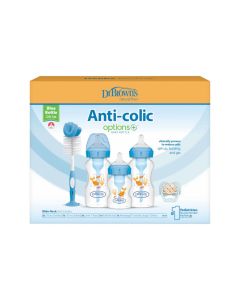 Dr. Brown's početni set za novorođenče polipropilen, široko grlo, PLAVA, 1 set