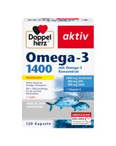 Doppelherz®aktiv Omega-3 1400, 120 kapsula