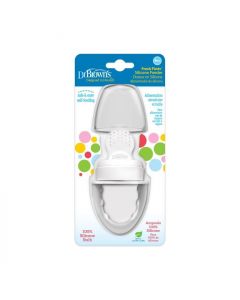 Dr. Brown's Prva silikonska hranilica, SIVA, 1 komad