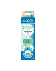 Dr. Brown's Options + Anti Colic to Sippy bočica Starter kit široko grlo, 270 ml ZELENA ZVIJEZDA