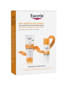 Eucerin SPF set za masnu i aknama sklonu kožu PROMO, 200 ml + 50 ml