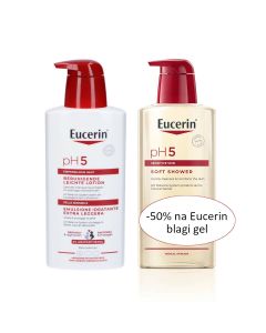 Eucerin pH5 lagani losion za tijelo, 400 ml i Eucerin pH5 blagi gel za tuširanje, 400 ml PROMO