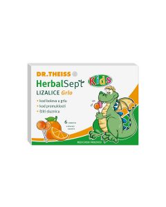HerbalSept Kids lizalice GRLO – okus naranče, 6 lizalica