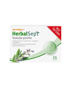 HerbalSept Kadulja pastile bez šećera, 24 pastile