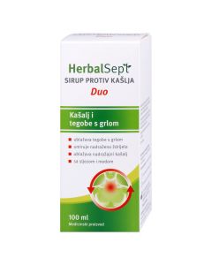 Herbalsept Sirup protiv kašlja i kod tegoba s grlom, Duo 100 ml