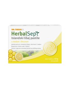 Herbalsept Islandski lišaj pastile s medom i limunom, 24 kom