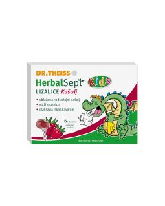 HerbalSept Kids lizalice KAŠALJ – okus malina, 6 lizalica