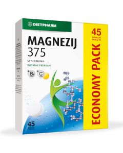 Dietpharm Magnezij 375, 45 šumećih tableta