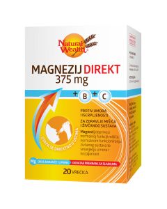 Natural Wealth Magnezij Direkt 375 mg + B + C 20 vrećica