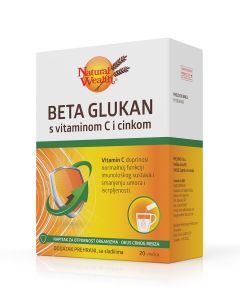 Natural Wealth Beta glukan + Vitamin C + Cink za otpornost organizma, 20 vrećica