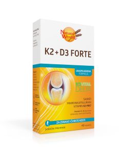 Natural Wealth K2+D3 Forte, 40 kapsula
