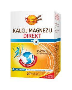 Natural Wealth Kalcij Magnezij Direkt + D za kosti i mišiće, 20 vrećica