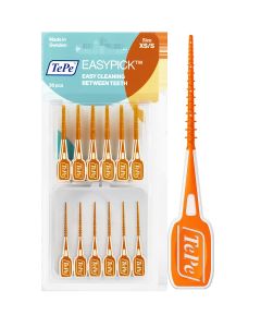 TePe EasyPick Silikonske zubne čačkalice vel. XS/S narančaste, 36 komada