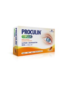Proculin plus, dodatak prehrani sadrži sastojke koji pomažu u održavanju normalnog vida te štite stanice od oksidacije, 30 mekih kapsula