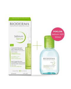 Bioderma Sébium Serum, 30 ml + Sébium H2O,100ml GRATIS