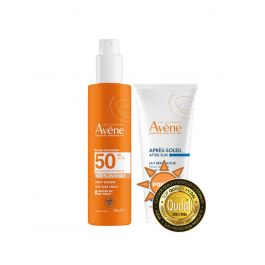 Eau Thermale Avène Sprej za zaštitu od sunca SPF 50 + Obnavljajući kremasti losion nakon sunčanja PROMO