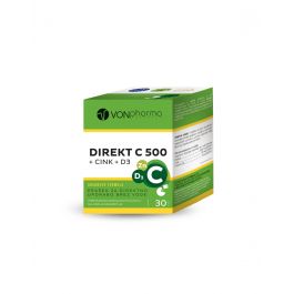 VONpharma Direkt C 500 + cink + D3 prašak za otapanje u ustima