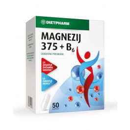 Dietpharm Magnezij 375 + B6 kapsule