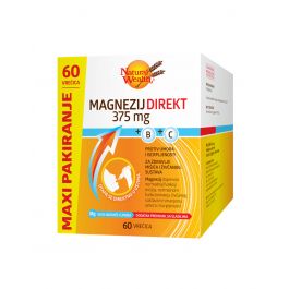 Natural Wealth Magnezij Direkt 375 mg + B + C MAXI PAKIRANJE